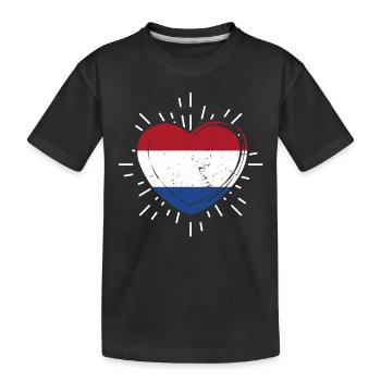 Netherlands Netherlands Holland - Kids' Premium Organic T-Shirt - black - Front