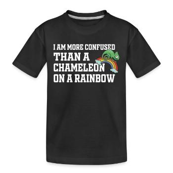 Je suis plus confus qu’un caméléon - T-shirt bio Premium Enfant - noir - Devant