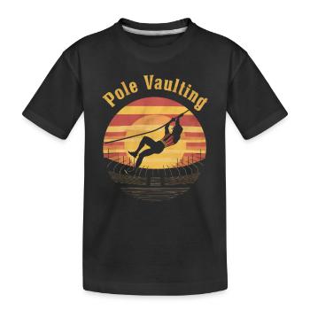 Stabhochsprung Geschenk - Kinder Premium Bio T-Shirt - Schwarz - Vorne