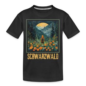Randonnée en Forêt-Noire - T-shirt bio Premium Enfant - noir - Devant