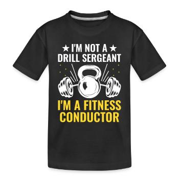 Professeur d’éducation physique Professeurs d’éducation physique École Spor - T-shirt bio Premium Enfant - noir - Devant