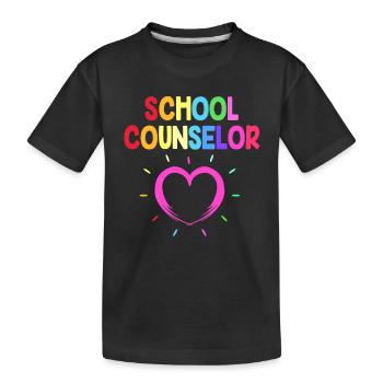 Schulpsychologe - Kinder Premium Bio T-Shirt - Schwarz - Vorne