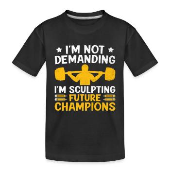 Professeur d’éducation physique Professeurs d’éducation physique École Spor - T-shirt bio Premium Enfant - noir - Devant