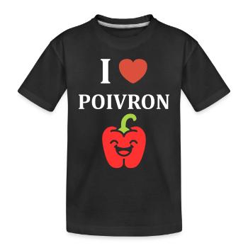 Humour poivron - T-shirt bio Premium Enfant - noir - Devant