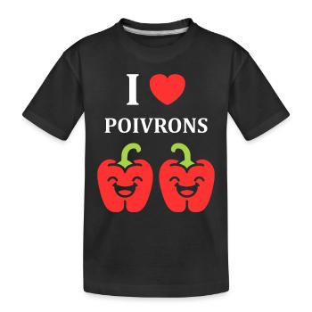 Humour poivron - T-shirt bio Premium Enfant - noir - Devant