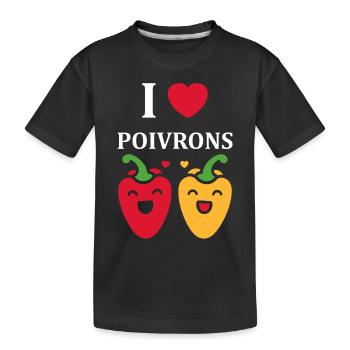 Humour poivron - T-shirt bio Premium Enfant - noir - Devant