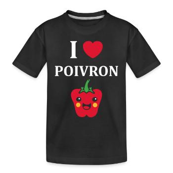 Humour poivron - T-shirt bio Premium Enfant - noir - Devant