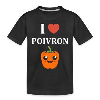 amour poivron - T-shirt bio Premium Enfant - noir - Devant