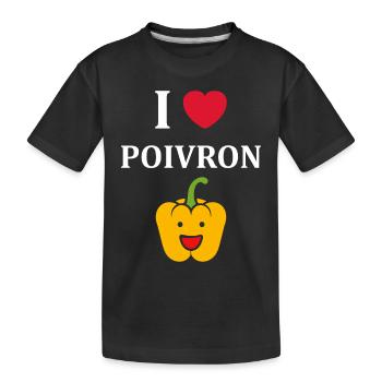 Humour poivron - T-shirt bio Premium Enfant - noir - Devant