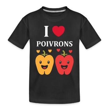 Humour poivron - T-shirt bio Premium Enfant - noir - Devant