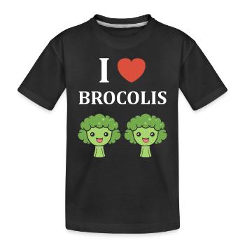 humour brocoli - T-shirt bio Premium Enfant - noir - Devant
