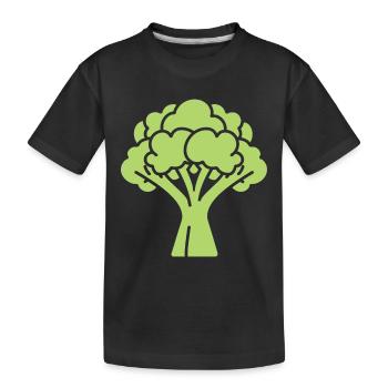 broccoli - Kids' Premium Organic T-Shirt - black - Front
