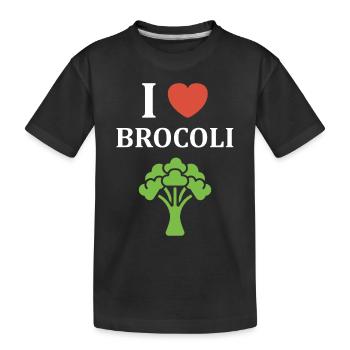 humour brocoli - T-shirt bio Premium Enfant - noir - Devant