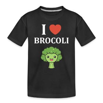 humour brocoli - T-shirt bio Premium Enfant - noir - Devant