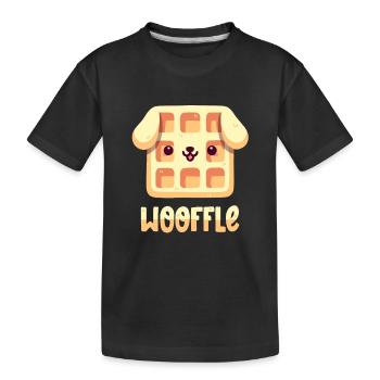Chien gaufré - T-shirt bio Premium Enfant - noir - Devant