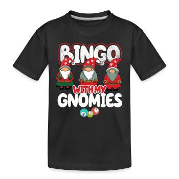 Bingo avec mes gnomies Bingo amusant - T-shirt bio Premium Enfant - noir - Devant