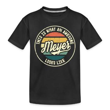 Meyer This is what an Awesome - Kinder Premium Bio T-Shirt - Schwarz - Vorne