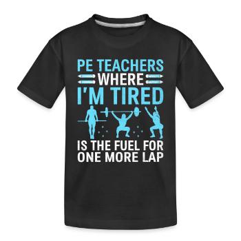 Professeur d’éducation physique Professeurs d’éducation physique École Spor - T-shirt bio Premium Enfant - noir - Devant