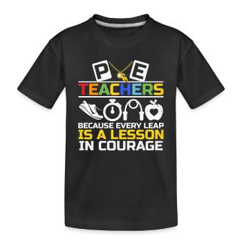 Professeur d’éducation physique Professeurs d’éducation physique École Spor - T-shirt bio Premium Enfant - noir - Devant