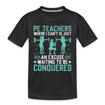 Professeur d’éducation physique Professeurs d’éducation physique École Spor - T-shirt bio Premium Enfant - noir - Devant
