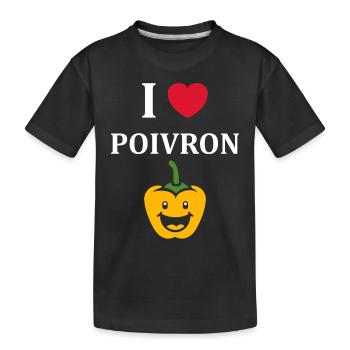 Humour poivron - T-shirt bio Premium Enfant - noir - Devant