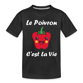 Humour poivron - T-shirt bio Premium Enfant - noir - Devant