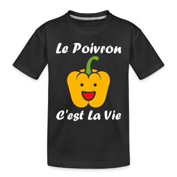 Humour poivron - T-shirt bio Premium Enfant - noir - Devant