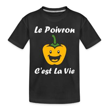 Humour poivron - T-shirt bio Premium Enfant - noir - Devant