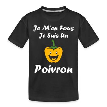 Humour poivron - T-shirt bio Premium Enfant - noir - Devant