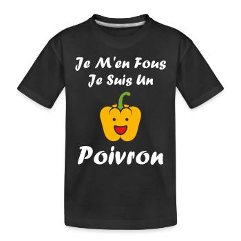 Humour poivron - T-shirt bio Premium Enfant - noir - Devant