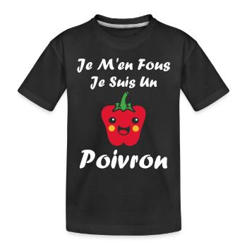 Humour poivron - T-shirt bio Premium Enfant - noir - Devant