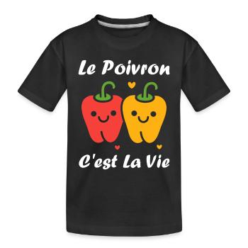 Humour poivron - T-shirt bio Premium Enfant - noir - Devant
