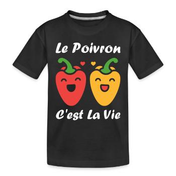 Humour poivron - T-shirt bio Premium Enfant - noir - Devant