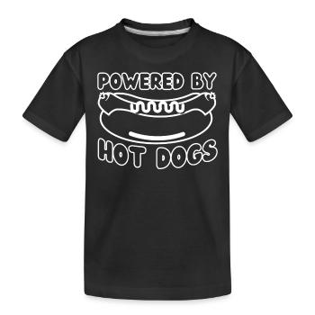 Hot Dog Adulte Propulsé Par Des Hot-Dogs - T-shirt bio Premium Enfant - noir - Devant