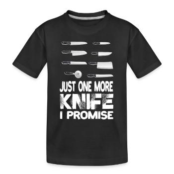 Juste un couteau de plus que je promets couteau de chef - T-shirt bio Premium Enfant - noir - Devant