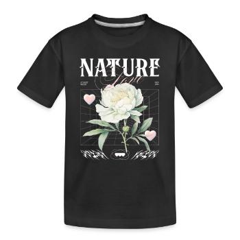 Nature Amour Rose - T-shirt bio Premium Enfant - noir - Devant