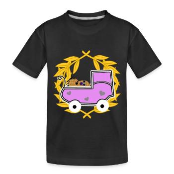 Cacahuète Enceinte Grossesse Naissance Bébé - T-shirt bio Premium Enfant - noir - Devant