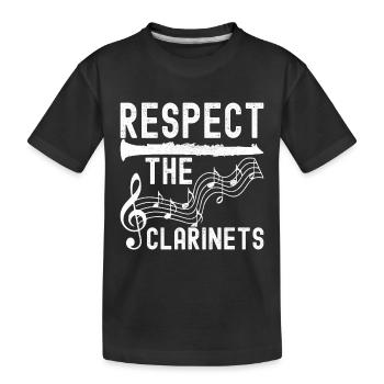 Clarinette Instrument à vent Clarinet - T-shirt bio Premium Enfant - noir - Devant
