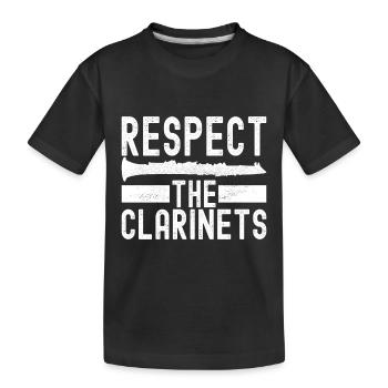 Clarinette Instrument à vent Clarinet - T-shirt bio Premium Enfant - noir - Devant