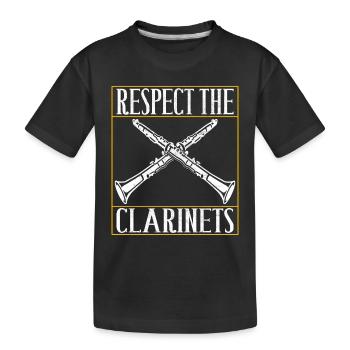 Clarinette Instrument à vent Clarinet - T-shirt bio Premium Enfant - noir - Devant