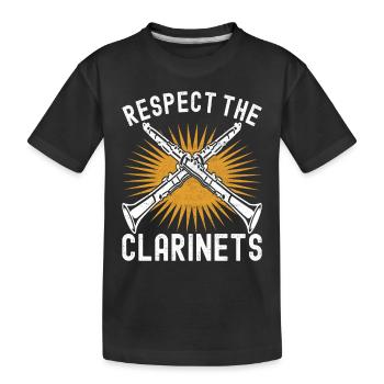 Clarinette Instrument à vent Clarinet - T-shirt bio Premium Enfant - noir - Devant