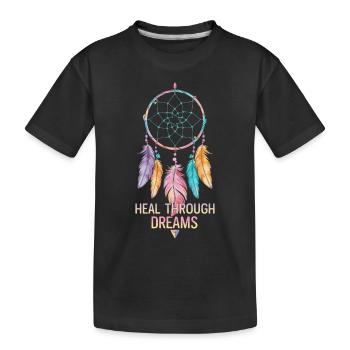 Dream Catcher Bohemian Spiritual Dreamcatcher - Kinder Premium Bio T-Shirt - Schwarz - Vorne