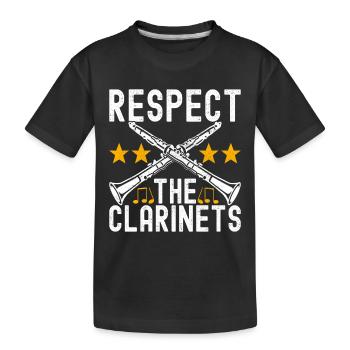 Clarinette Instrument à vent Clarinet - T-shirt bio Premium Enfant - noir - Devant