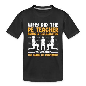 Professeur d’éducation physique Professeurs d’éducation physique École Spor - T-shirt bio Premium Enfant - noir - Devant