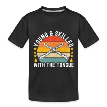 Clarinet Wind Instrument Clarinet player - Kids' Premium Organic T-Shirt - black - Front