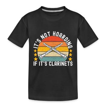 Clarinette Instrument à vent Clarinet - T-shirt bio Premium Enfant - noir - Devant