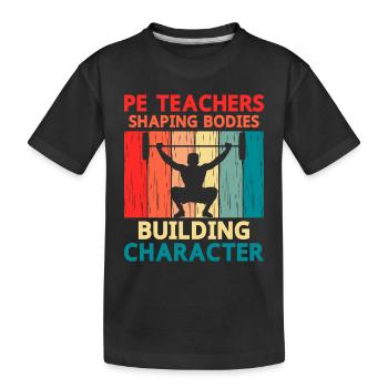 Professeur d’éducation physique Professeurs d’éducation physique École Spor - T-shirt bio Premium Enfant - noir - Devant