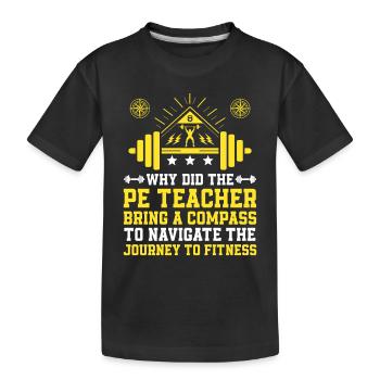 Professeur d’éducation physique Professeurs d’éducation physique École Spor - T-shirt bio Premium Enfant - noir - Devant