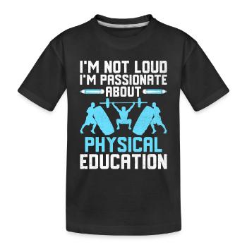 Professeur d’éducation physique Professeurs d’éducation physique École Spor - T-shirt bio Premium Enfant - noir - Devant