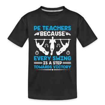 Professeur d’éducation physique Professeurs d’éducation physique École Spor - T-shirt bio Premium Enfant - noir - Devant